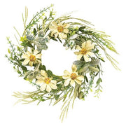 Rustic White Daisy Candle Ring - 4.5"
