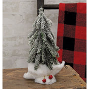 Snow Covered Pine Tree with Fuzzy White Base