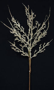 Glitter Twig Spray - Platinum