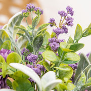 Violet Chrysanthemum and Lamb's Ear Bouquet