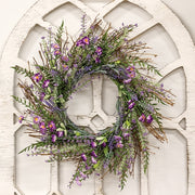 Lilac & Lavender Blossoms Twig Wreath