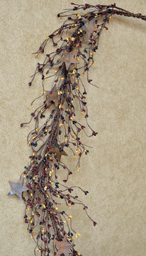 Pip Berry Garland With Stars - Colonial Mix - 40"