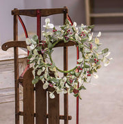 Winter Silver Dollar Wreath, 16"