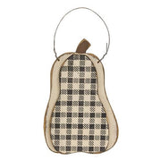 Layered Wood Buffalo Plaid Hanging Pumpkin  (2 Count Assortment)