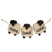 Distressed Wooden Home Sweet Home Sheep Garland