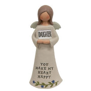 Daughter You Make My Heart Happy Resin Angel