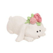 Resin Floppy Ear Spring Bunny with Flowers