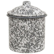 Gray Splatter Enamelware Canisters (Set of 3)
