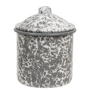 Gray Splatter Enamelware Canisters (Set of 3)
