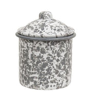 Gray Splatter Enamelware Canisters (Set of 3)