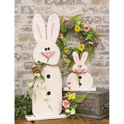 Skinny "Happy Spring" Bunny on Base - 2ft H