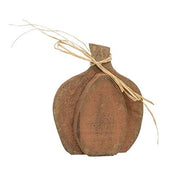 Rustic Orange Layered Wood Pumpkin Sitter - Small