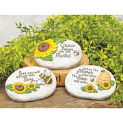 Bee Inspirational Cement Garden Stone  (3 Count Assortment)