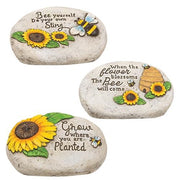 Bee Inspirational Cement Garden Stone  (3 Count Assortment)