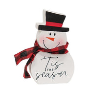 Chunky Wood Christmas Sayings Snowman (3 Count Assortment)