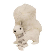 Furry Sisal Winter Squirrel Figure with Scarf  (2 Count Assortment)