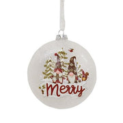 Frosted Glass Gnome Bulb Ornament (3 Count Assortment)