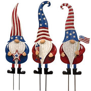 Metal Americana Gnome Garden Stake  (3 Count Assortment)