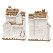 Glitter Resin Gingerbread Holiday Townhouse  (3 Count Assortment)