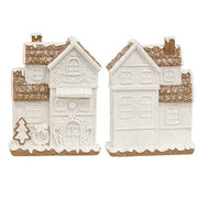 Glitter Resin Gingerbread Holiday Townhouse  (3 Count Assortment)