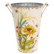 Sunflowers & Blooms Metal Bucket  (3 Count Assortment)