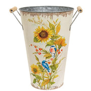 Sunflowers & Blooms Metal Bucket  (3 Count Assortment)