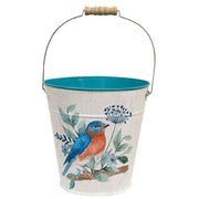 Spring Birds & Blooms Metal Bucket  (3 Count Assortment)