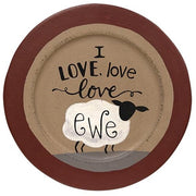 Love Ewe Plate  (2 Count Assortment)
