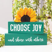 Choose Joy Sunflower Stackers (Set of 3)