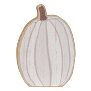 White & Gray Chunky Pumpkin Sitters (Set of 3)
