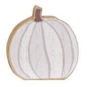 White & Gray Chunky Pumpkin Sitters (Set of 3)