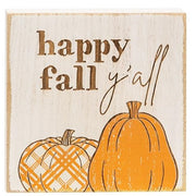 Hello Autumn Plaid Pumpkin Block  (2 Count Assortment)