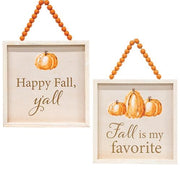 Happy Fall Y'all Beaded Sign  (2 Count Assortment)