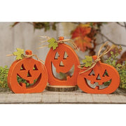 Cutout Jack O Lantern Chunky Sitters (Set of 3)