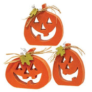Cutout Jack O Lantern Chunky Sitters (Set of 3)