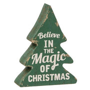 Wonderful Time of Year Distressed Wooden Trees (Set of 3)