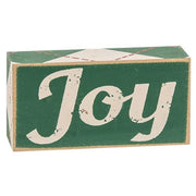 Plaid Joy Believe Peace Wooden Blocks (Set of 3)