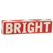 Plaid Merry & Bright Wooden Blocks (Set of 3)
