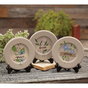 Faith Pray Grace Flower Plate (3 Count Assortment)