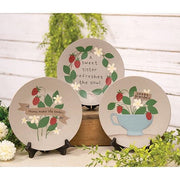 Sweet Strawberry Plate  (3 Count Assortment)