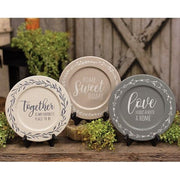 Home Sweet Home Floral Band Plate (3 Count Assortment)