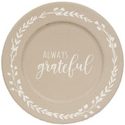 Always Grateful Floral Band Plate  (3 Count Assortment)