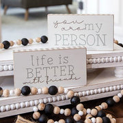 Life Is Better With Friends Block  (2 Count Assortment)