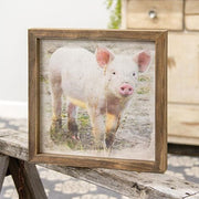 Pasture Pig Framed Print - Wood Frame