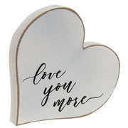Love You More Distressed Chunky Hearts (Set of 2)
