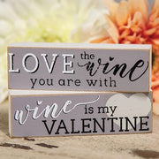 Wine is My Valentine Mini Block (2 Count Assortment)