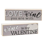 Wine is My Valentine Mini Block (2 Count Assortment)