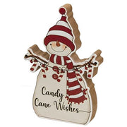 Candy Cane Wishes Chunky Snowman  (2 Count Assortment)