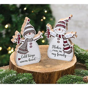 Flakes Run in My Family Chunky Snowman  (2 Count Assortment)