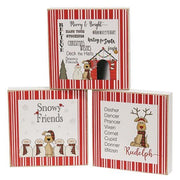 Snowy Friends Square Block  (3 Count Assortment)